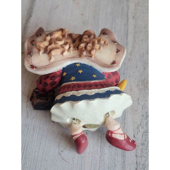 Colorful rustic Angel Banner Moon Star tree ornament Xmas home decor - Picture 6 of 7